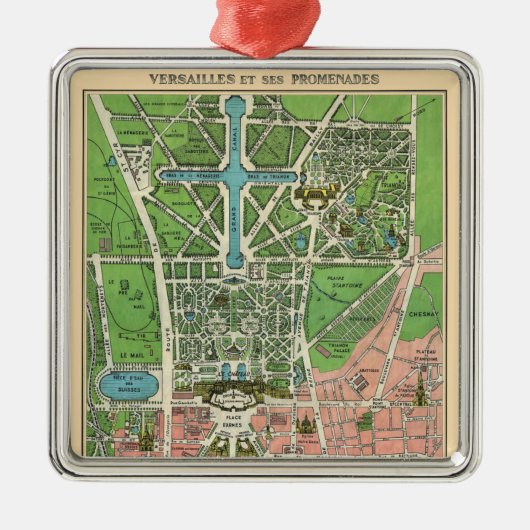 Gärten von Versailles, restauriert Weihnachten Ornament Aus Metall (Vorne)