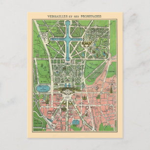 Gärten von Versailles, Vintag 1920 renoviert Postkarte