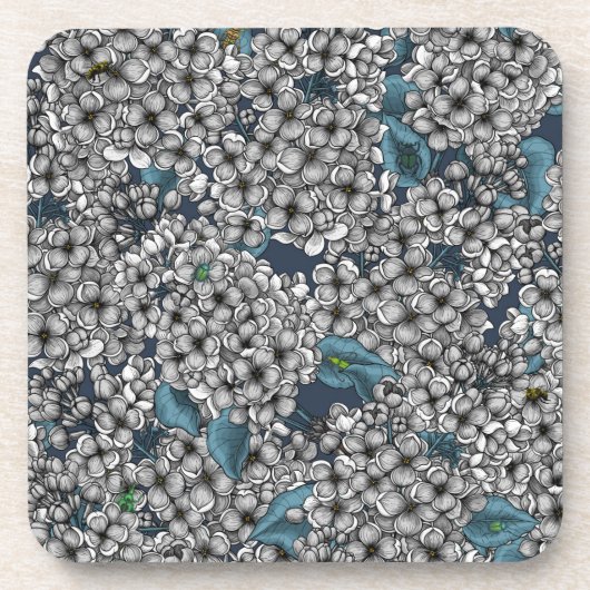 Garten von White Lilac Getränkeuntersetzer (Vorderseite)