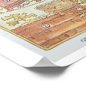 Gärten von Yuan Ming Yuan, Peking, 1783-86 (Grav. Poster (Ecke)