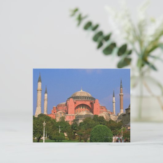 Garten vor einem Museum, Aya Sofya Postkarte (Stehend Vorderseite)