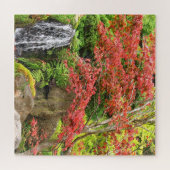 Garten Wasserfall im Herbst Puzzle (Horizontal)