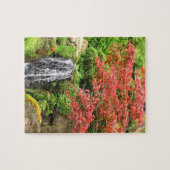Garten Wasserfall im Herbst Puzzle (Horizontal)