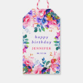 Garten Wasserfarben Blüte jedes Alters glücklich G Geschenkanhänger (Rückseite)
