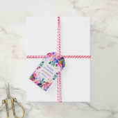 Garten Wasserfarben Blüte jedes Alters glücklich G Geschenkanhänger (Mit Garn)