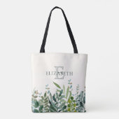 Garten - Wasserfarben Botanische Blätter Personali Tasche (Rückseite)