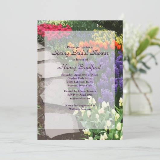 Garten-Weg-Einladung Einladung (Stehend Vorderseite)