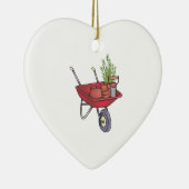 GARTEN WHEELBARROW KERAMIKORNAMENT (Rechts)