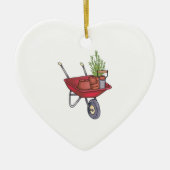 GARTEN WHEELBARROW KERAMIKORNAMENT (Vorne)