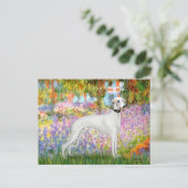 Garten - Whippet 11b Postkarte (Stehend Vorderseite)