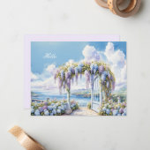 Garten: Wisteria Locarno Mitteilungskarte (Vorderseite/Rückseite Beispiel)