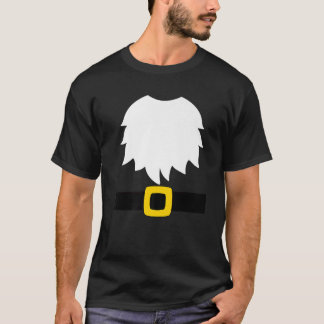 Garten-Zwergen-Kostüm weißer Bart und Gürtel mit S T-Shirt