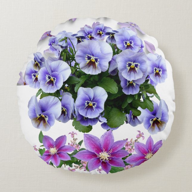 Gartenanlage Ansammlung Rundes Kissen (Vorderseite)