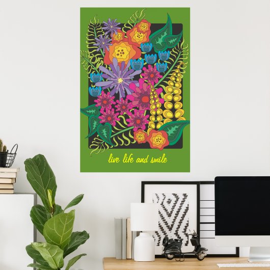 Gartenanlage Blume Bouquet Poster (Heimbüro)