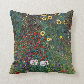 Gartenanlage Gustav Klimt mit Sonnenblumen Kissen