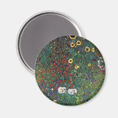 Gartenanlage Gustav Klimt mit Sonnenblumen Magnet (Vorderseite/Rückseite)