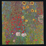 Gartenanlage Gustav Klimt mit Sonnenblumen Napkins Serviette<br><div class="desc">Der Bauerngarten Gustav Klimt mit Sonnenblumen-Servietten. Ölmalerei auf Leinwand von 1905-06. Obwohl Klimt für seine goldene Periode, die klassische Werke wie The Kiss und Portrait von Adele Bloch Bauer produzierte, am meisten geschätzt wird, produzierte der Künstler auch einige unglaublich charmante Landschaftsmalereien. Die Gartenfarm mit Sonnenblumen verfügt über einen blühenden Sommergarten...</div>