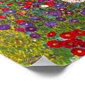 Gartenanlage Gustav Klimt mit Sonnenblumen Poster (Ecke)