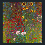 Gartenanlage Gustav Klimt mit Sonnenblumen Poster<br><div class="desc">Der Bauerngarten Gustav Klimt mit Sonnenblumenplakat. Ölmalerei auf Leinwand von 1905-06. Obwohl Klimt für seine goldene Periode, die klassische Werke wie The Kiss und Portrait von Adele Bloch Bauer produzierte, am meisten geschätzt wird, produzierte der Künstler auch einige unglaublich charmante Landschaftsmalereien. Die Gartenfarm mit Sonnenblumen verfügt über einen blühenden Sommergarten...</div>