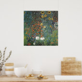 Gartenanlage Gustav Klimt mit Sonnenblumen Poster (Küche)