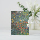 Gartenanlage Gustav Klimt mit Sonnenblumen Postkarte (Stehend Vorderseite)