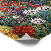 Gartenanlage Gustav Klimt mit Sonnenblumenplakat Poster (Ecke)