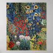 Gartenanlage Gustav Klimt mit Sonnenblumenplakat Poster (Vorne)