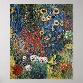 Gartenanlage Gustav Klimt mit Sonnenblumenplakat Poster
