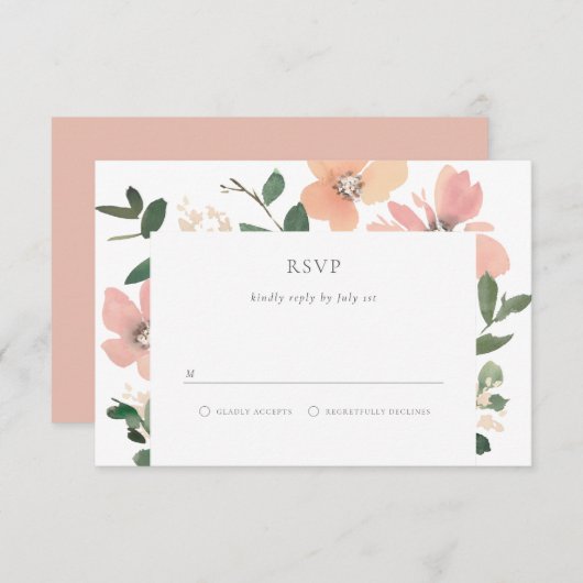 Gartenanlage Liebe RSVP Karte (Vorne/Hinten)