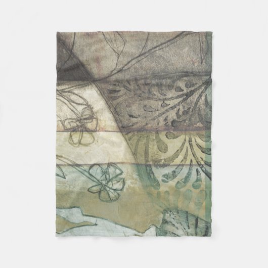 Gartenanlage mit Blätter, Blume und Gras Fleecedecke (Vorderseite)