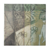 Gartenanlage mit Blätter, Blume und Gras Fliese (Vorderseite)