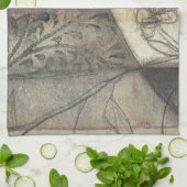 Gartenanlage mit Blätter, Blume und Gras Geschirrtuch (Gefaltet)