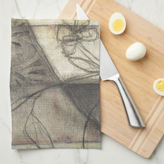 Gartenanlage mit Blätter, Blume und Gras Geschirrtuch (Viertel Falte)