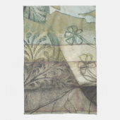 Gartenanlage mit Blätter, Blume und Gras Geschirrtuch (Vertikal)