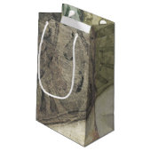 Gartenanlage mit Blätter, Blume und Gras Kleine Geschenktüte (Rückseite Schrägansicht)