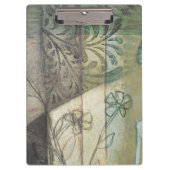 Gartenanlage mit Blätter, Blume und Gras Klemmbrett (Vorderseite)