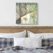 Gartenanlage mit Blätter, Blume und Gras Leinwanddruck (Insitu (Schlafzimmer))