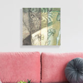 Gartenanlage mit Blätter, Blume und Gras Leinwanddruck (Insitu (Wohnzimmer))