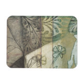 Gartenanlage mit Blätter, Blume und Gras Magnet (Horizontal)