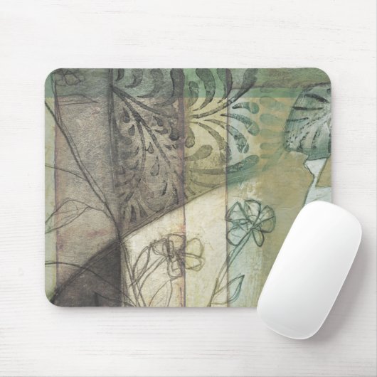 Gartenanlage mit Blätter, Blume und Gras Mousepad (Mit Mouse)