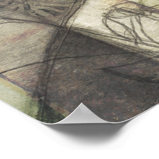 Gartenanlage mit Blätter, Blume und Gras Poster (Ecke)