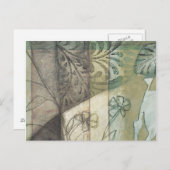 Gartenanlage mit Blätter, Blume und Gras Postkarte (Vorne/Hinten)