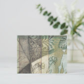 Gartenanlage mit Blätter, Blume und Gras Postkarte (Stehend Vorderseite)