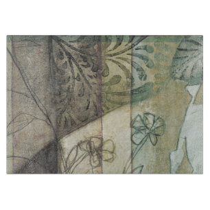 Gartenanlage mit Blätter, Blume und Gras Schneidebrett