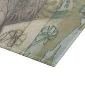 Gartenanlage mit Blätter, Blume und Gras Schneidebrett (Ecke)