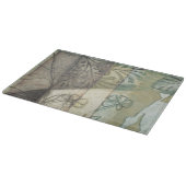 Gartenanlage mit Blätter, Blume und Gras Schneidebrett (Ecke)