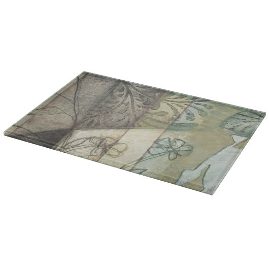 Gartenanlage mit Blätter, Blume und Gras Schneidebrett (Ecke)