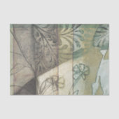 Gartenanlage mit Blätter, Blume und Gras Seidenpapier (Vorderseite)