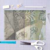 Gartenanlage mit Blätter, Blume und Gras Seidenpapier (Handwerk)