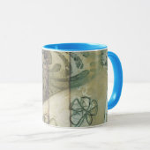 Gartenanlage mit Blätter, Blume und Gras Tasse (VorderseiteRechts)